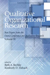 Qualitative Organizational Research - Volume 3_cover