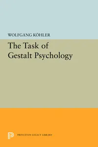 The Task of Gestalt Psychology_cover