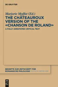 The Châteauroux Version of the «Chanson de Roland»_cover
