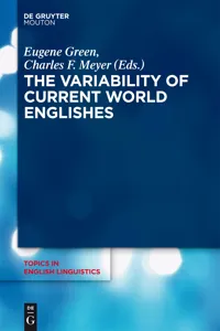 The Variability of Current World Englishes_cover