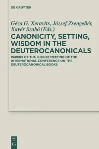 Canonicity, Setting, Wisdom in the Deuterocanonicals_cover