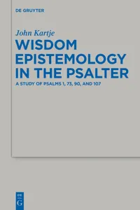 Wisdom Epistemology in the Psalter_cover