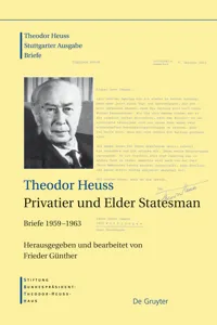 Theodor Heuss, Privatier und Elder Statesman_cover