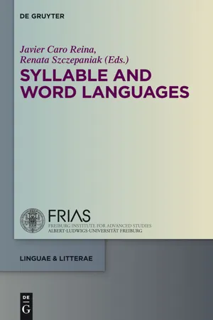 Syllable and Word Languages