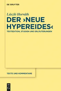Der "Neue Hypereides"_cover