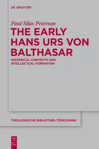 The Early Hans Urs von Balthasar_cover