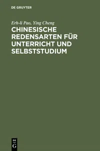 Chinesische Redensarten für Unterricht und Selbststudium_cover