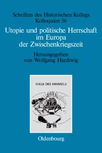 Utopie und politische Herrschaft im Europa der Zwischenkriegszeit_cover