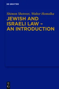 Jewish and Israeli Law - An Introduction_cover