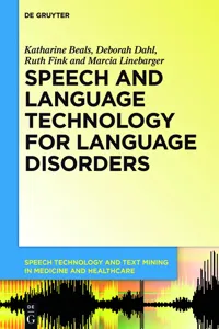 Speech and Language Technology for Language Disorders_cover