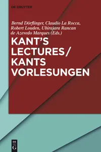 Kant's Lectures / Kants Vorlesungen_cover