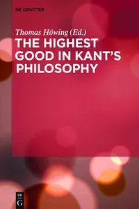 The Highest Good in Kant's Philosophy_cover