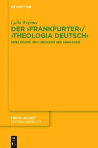 Der ,Frankfurter' / ,Theologia deutsch'_cover