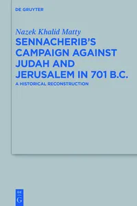 Sennacherib's Campaign Against Judah and Jerusalem in 701 B.C._cover