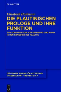 Die plautinischen Prologe und ihre Funktion_cover