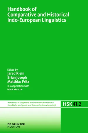 Handbook of Comparative and Historical Indo-European Linguistics