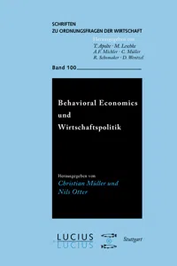 Behavioral Economics und Wirtschaftspolitik_cover