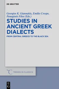 Studies in Ancient Greek Dialects_cover