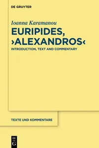 Euripides, "Alexandros"_cover