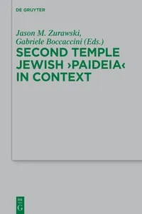 Second Temple Jewish "Paideia" in Context_cover