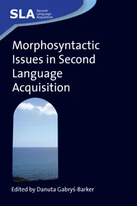 Morphosyntactic Issues in Second Language Acquisition_cover
