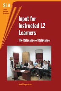 Input for Instructed L2 Learners_cover