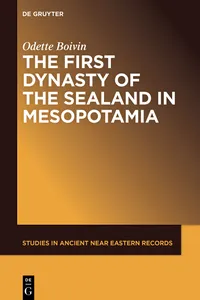 The First Dynasty of the Sealand in Mesopotamia_cover