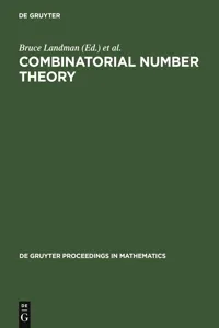 Combinatorial Number Theory_cover