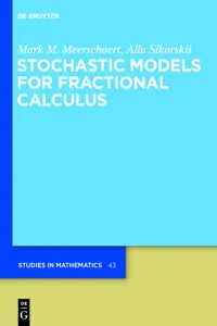 Stochastic Models for Fractional Calculus_cover