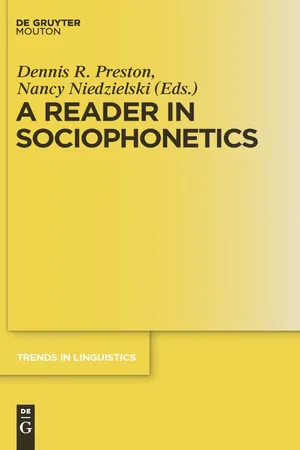 A Reader in Sociophonetics