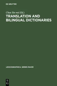 Translation and Bilingual Dictionaries_cover