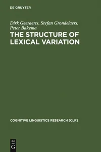 The Structure of Lexical Variation_cover