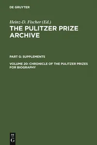 Chronicle of the Pulitzer Prizes for Biography_cover