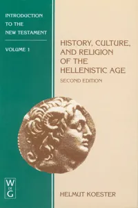 History, Culture, and Religion of the Hellenistic Age_cover