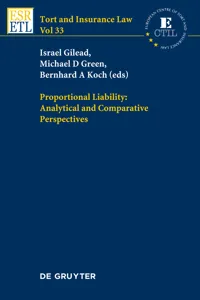 Proportional Liability: Analytical and Comparative Perspectives_cover