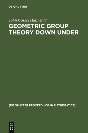 Geometric Group Theory Down Under