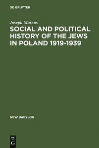 Social and Political History of the Jews in Poland 1919-1939_cover