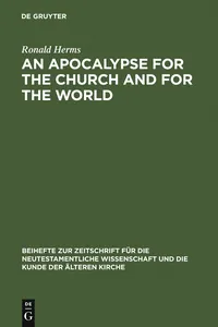 An Apocalypse for the Church and for the World_cover