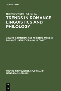 National and Regional Trends in Romance Linguistics and Philology_cover