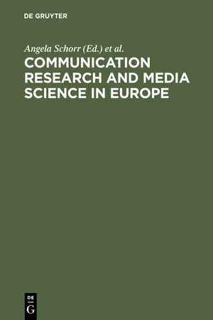 Communication Research and Media Science in Europe