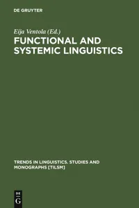 Functional and Systemic Linguistics_cover