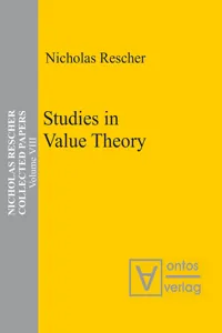 Studies in Value Theory_cover