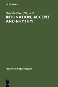 Intonation, Accent and Rhythm_cover
