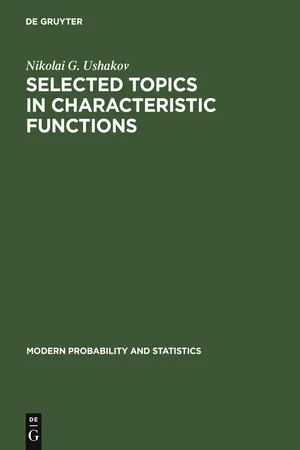 Selected Topics in Characteristic Functions