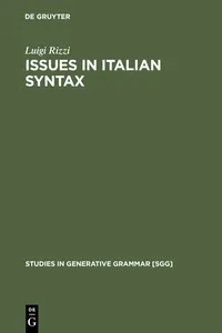 Issues in Italian Syntax_cover