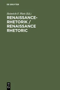 Renaissance-Rhetorik / Renaissance Rhetoric_cover