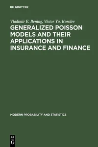 Generalized Poisson Models and their Applications in Insurance and Finance_cover
