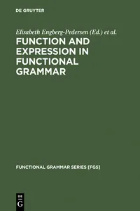 Function and Expression in Functional Grammar_cover