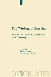 The Wisdom of Ben Sira_cover