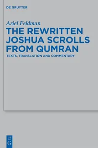 The Rewritten Joshua Scrolls from Qumran_cover